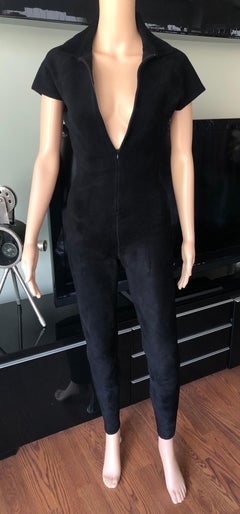 Azzedine Alaia Chenille Bodycon Playsuit Catsuit Jumpsuit