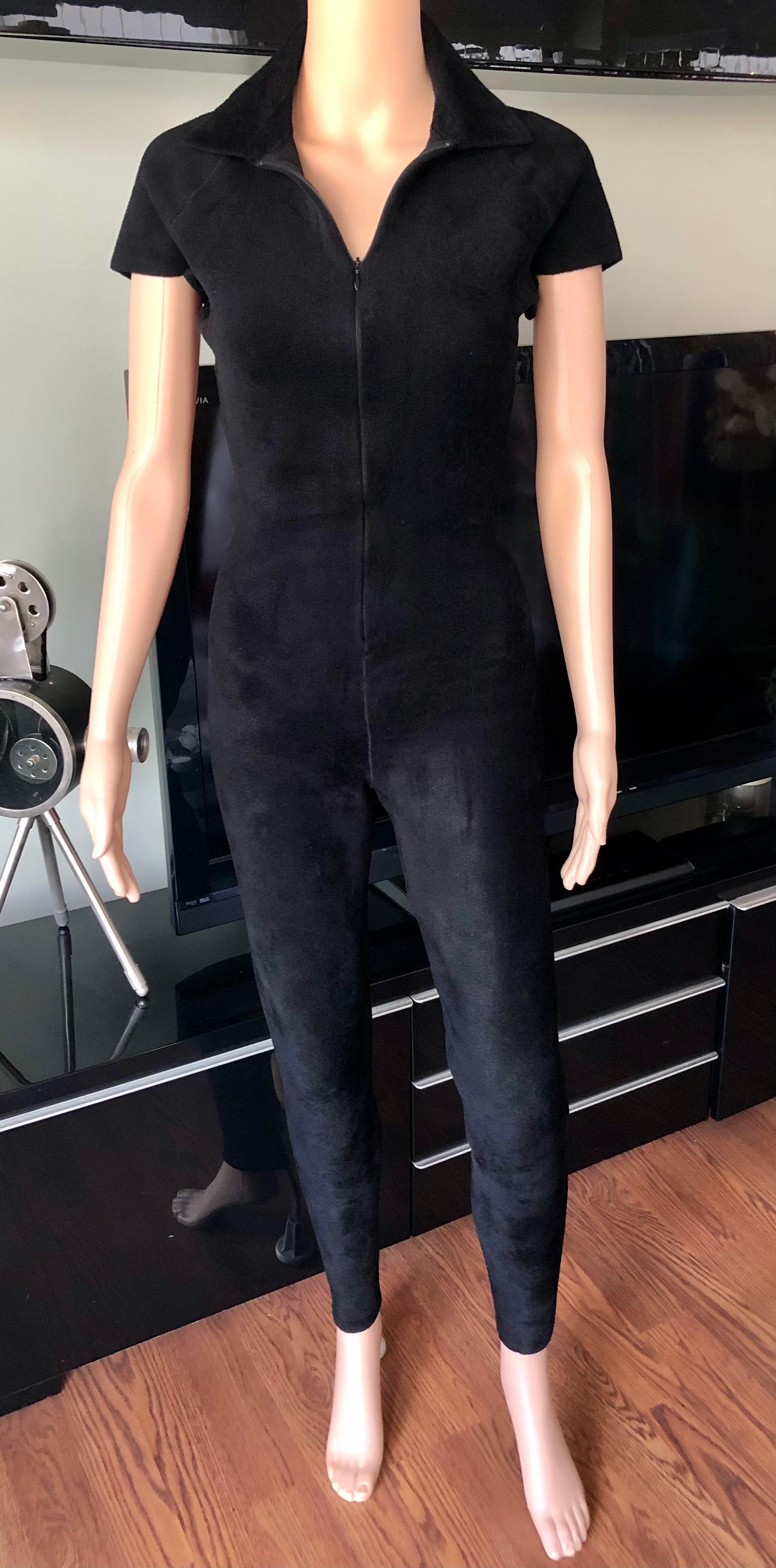 black velvet catsuit