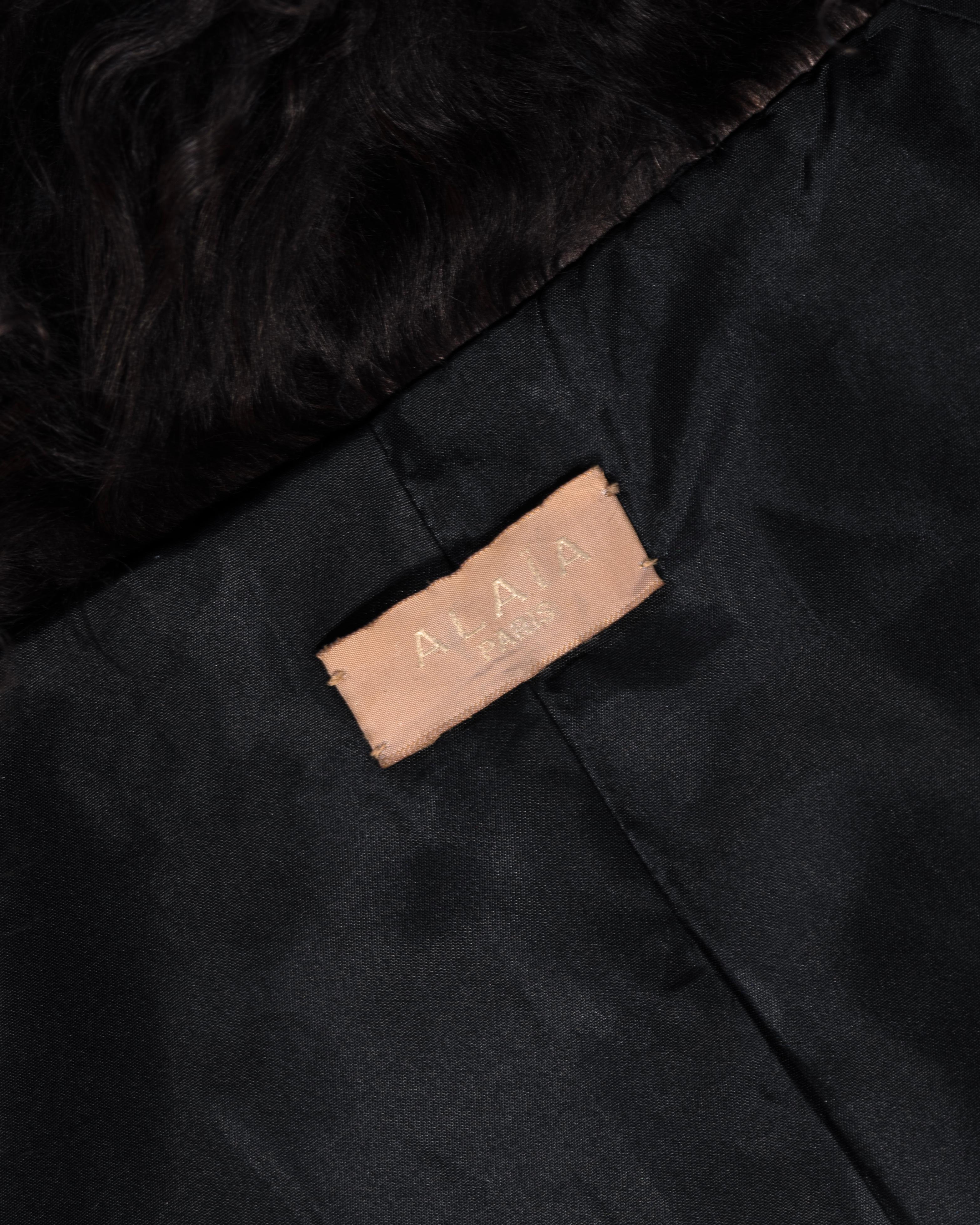 Azzedine Alaia Chocolate Brown Tibetan Lamb Fur Coat, fw 2006 For Sale 6