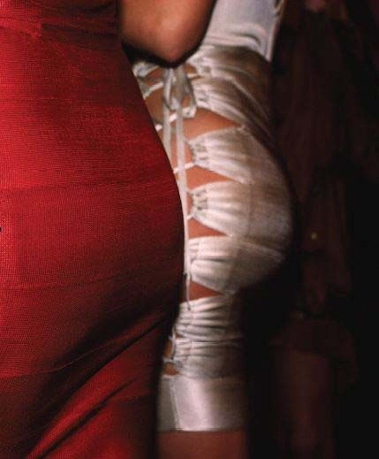 Azzedine Alaia Kupfer-Acetat-Bandage-Rock und Bodysuit, 1986 im Angebot 1