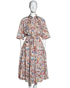 Azzedine Alaia cotton coat dress with César Baldaccini print, ss 1985