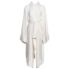Azzedine Alaia cream cotton pleated coat dress, ss 1988