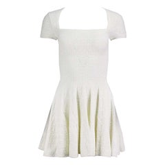 Azzedine Alaïa Crocheted Cotton Blend Dress FR 38 UK 10