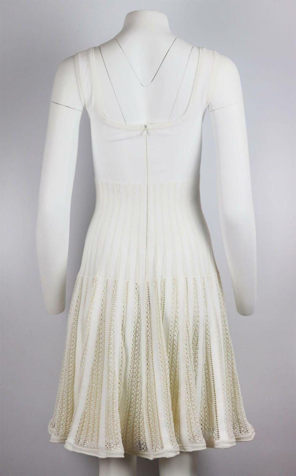 Azzedine Alaïa Crocheted Cotton Blend Mini Dress In Excellent Condition In London, GB
