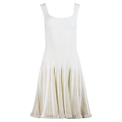 Azzedine Alaïa Crocheted Cotton Blend Mini Dress FR 38 UK 10
