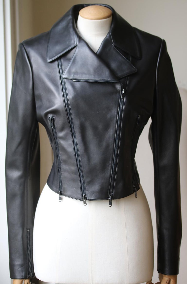 Azzedine Alaïa Cropped Leather Jacket at 1stDibs | azzedine alaia ...
