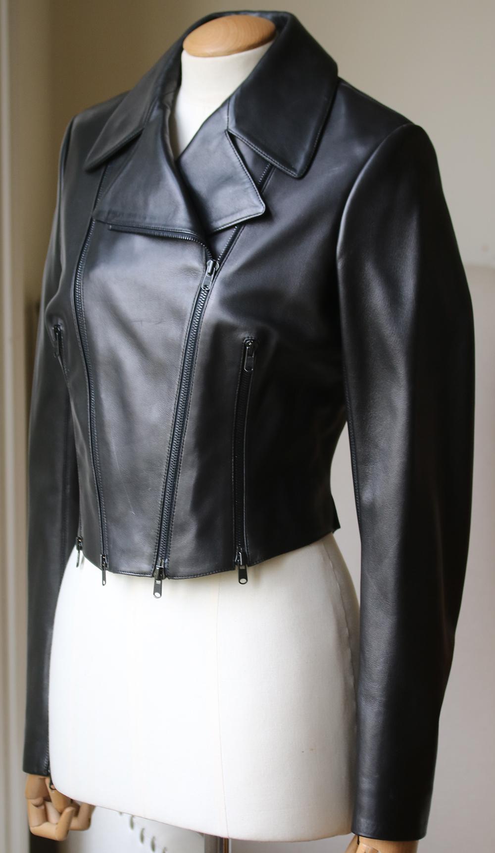 azzedine alaia leather jacket