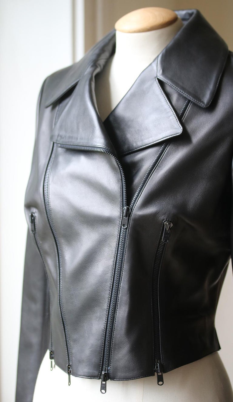Azzedine Alaïa Cropped Leather Jacket at 1stDibs | azzedine alaia ...