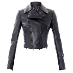 Azzedine Alaïa Cropped Leather Jacket