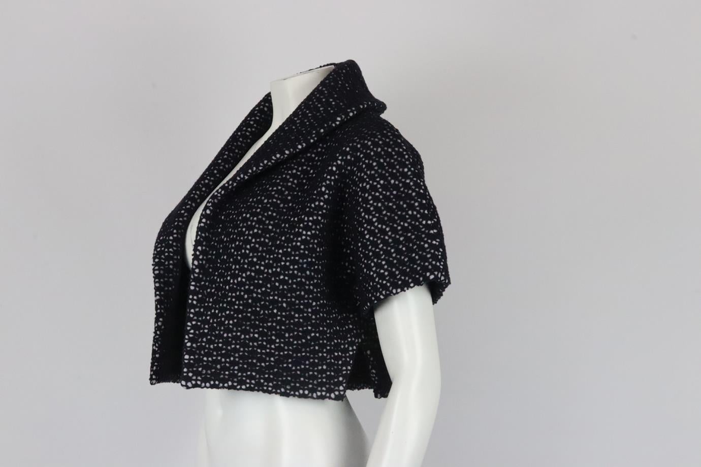 Azzedine Alaïa Cropped Wool Blend Jacket Fr 42 Uk 14 In Excellent Condition In London, GB