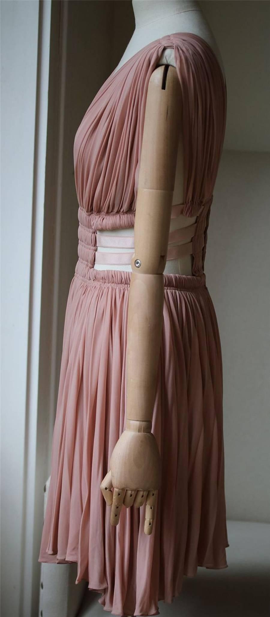 cut out pleated dress