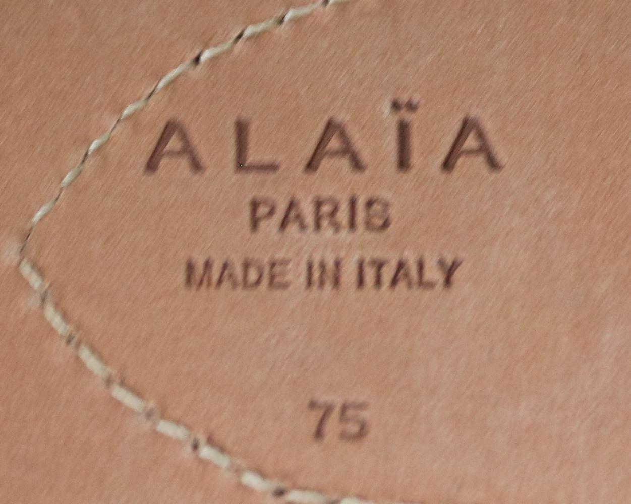Gray Azzedine Alaïa Cutout Leather Waist Belt