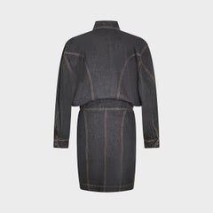 Azzedine Alaïa Dark Denim Zipped Dress, S/S 1986 Runway Look 9