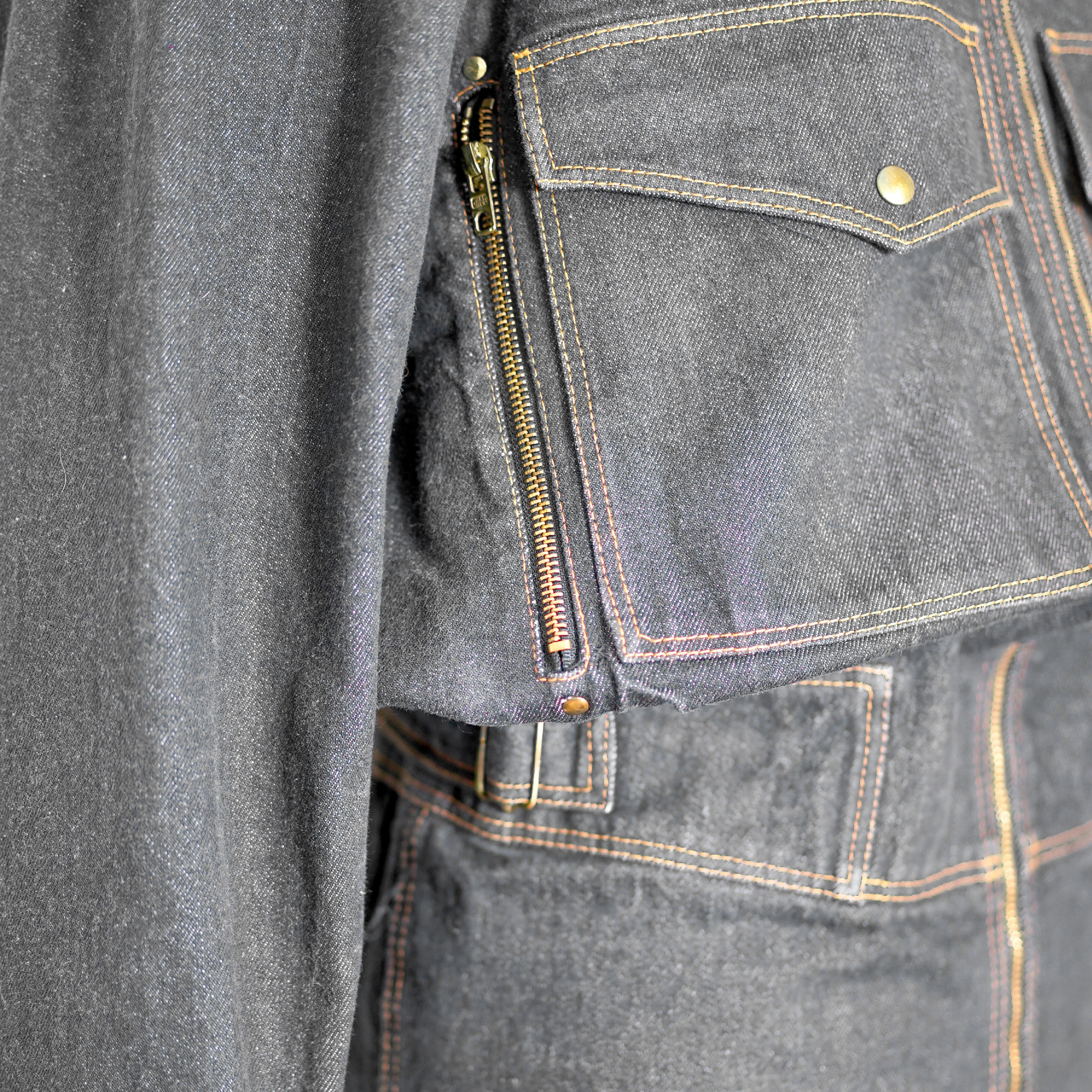 Noir Azzedine Alaïa - Robe zippée en denim foncé, défilé S/S 1986 - Look 9 en vente