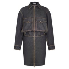 Azzedine Alaïa Dark Denim Zipped Dress, S/S 1986 Runway Look 9