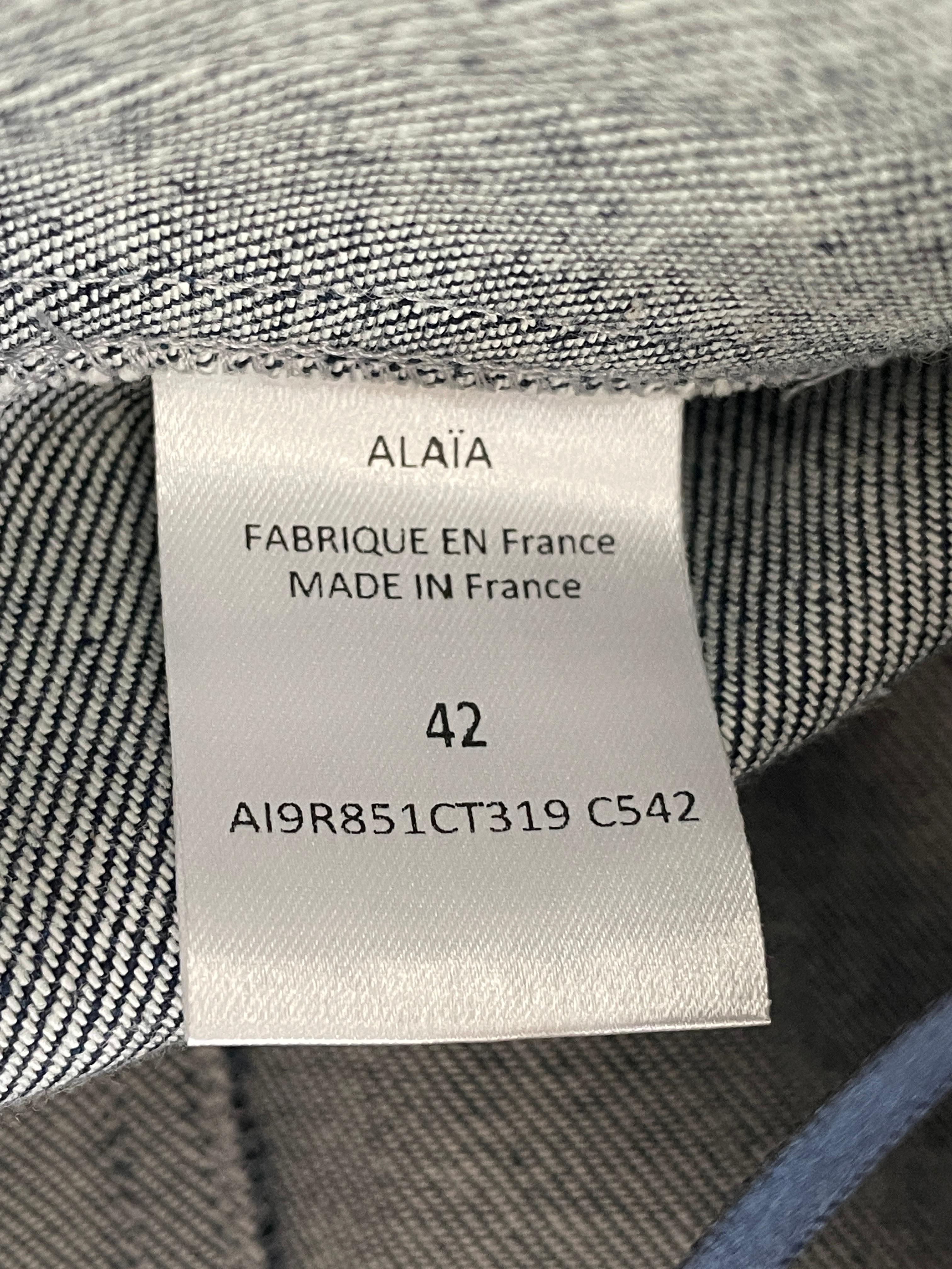 Women's Azzedine Alaia Denim Cut Out Dress with Corset Lace Details 1986 Reissue  NEW