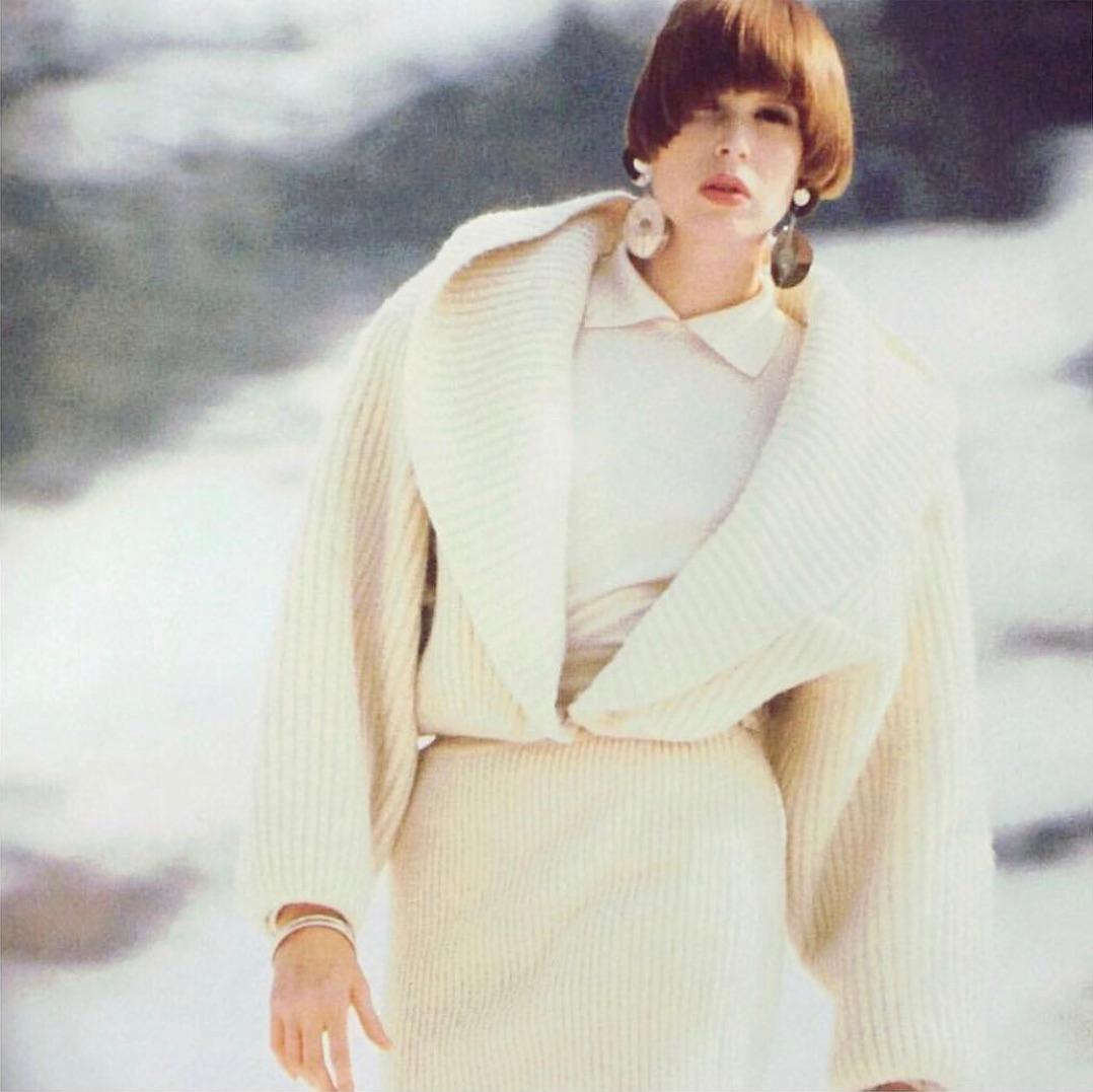 Azzedine ALAÏA Documented Ivory Wool Knit Runway Cardigan Jacket, F/W 1984-85 5