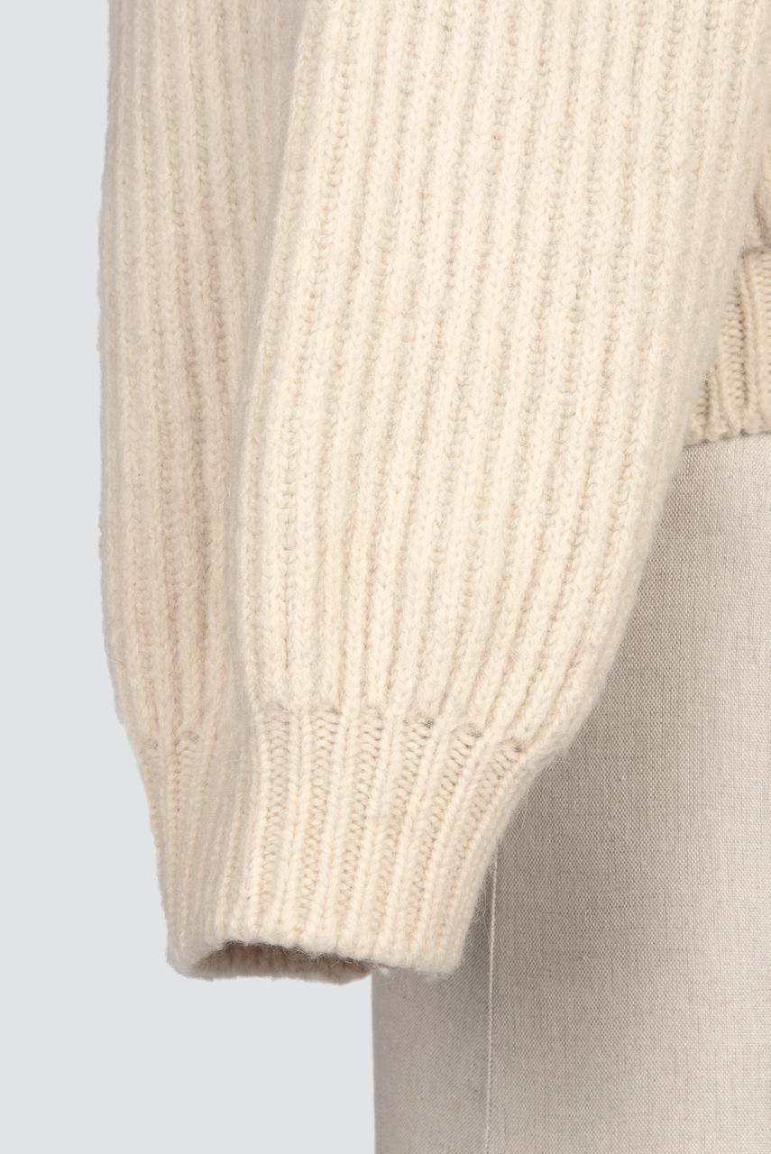 Azzedine ALAÏA Documented Ivory Wool Knit Runway Cardigan Jacket, F/W 1984-85 In Excellent Condition In Munich, DE