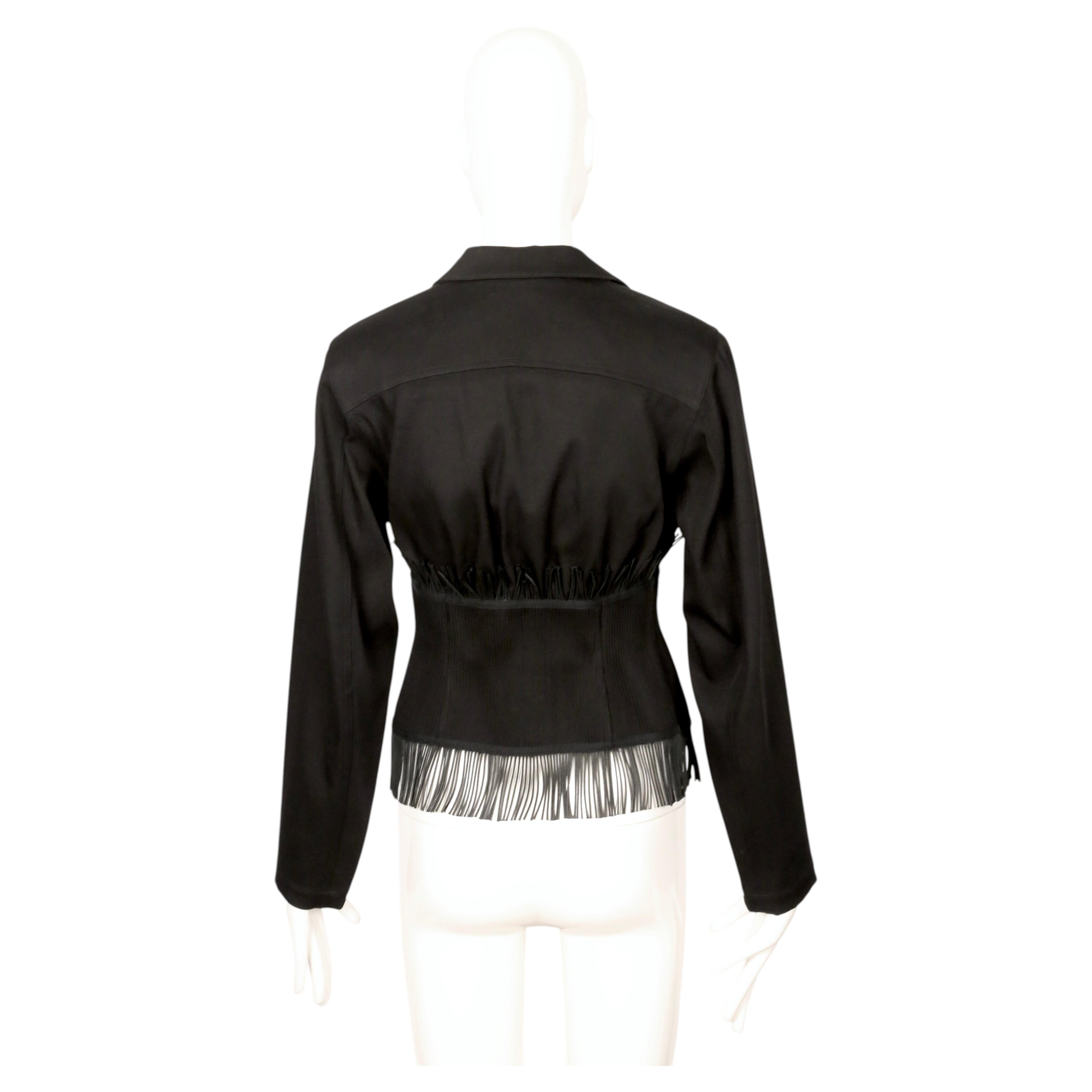 1988年 Azzedine Alaia ジャケット AZZEDINE ALAIA EDITION 1988 black cotton gabardine corset jacket