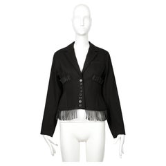 Veste corset Azzedine Alaïa en gabardine de coton noir (édition 1988)
