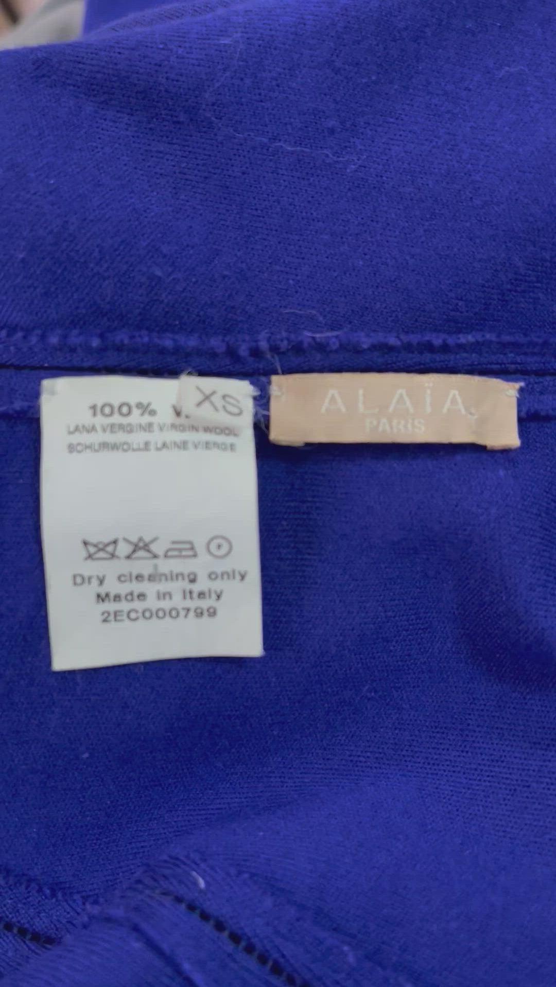 Azzedine Alaia Elektrisch Blaues Body Con Minikleid, 1990er Jahre im Zustand „Hervorragend“ im Angebot in Los Angeles, CA