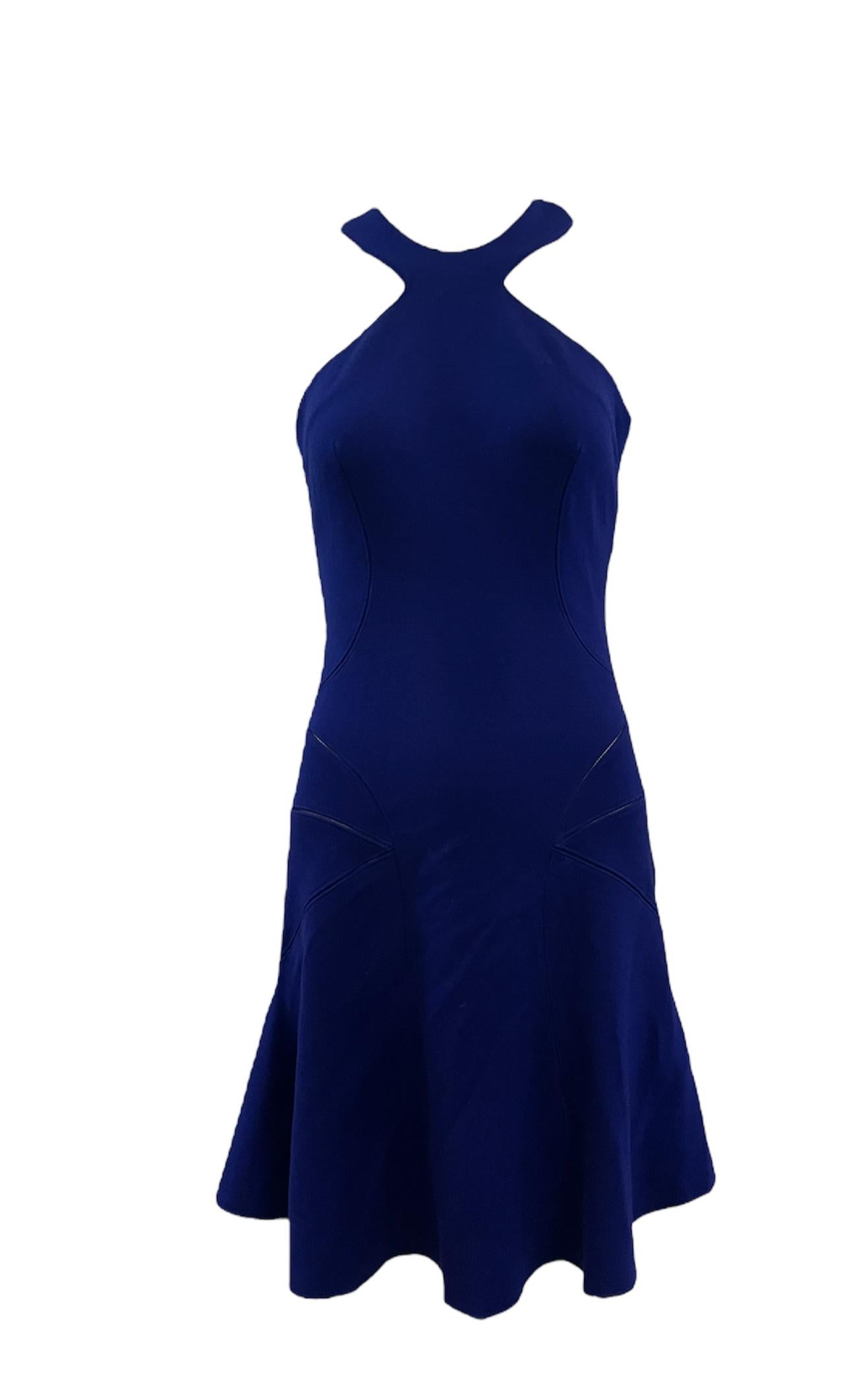Azzedine Alaia Elektrisch Blaues Body Con Minikleid, 1990er Jahre im Angebot