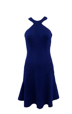 Azzedine Alaia - Mini robe body con, bleu électrique, 1990