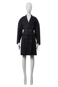 AZZEDINE ALAÏA A/I 1986 Raro Cappotto da Passerella FR42