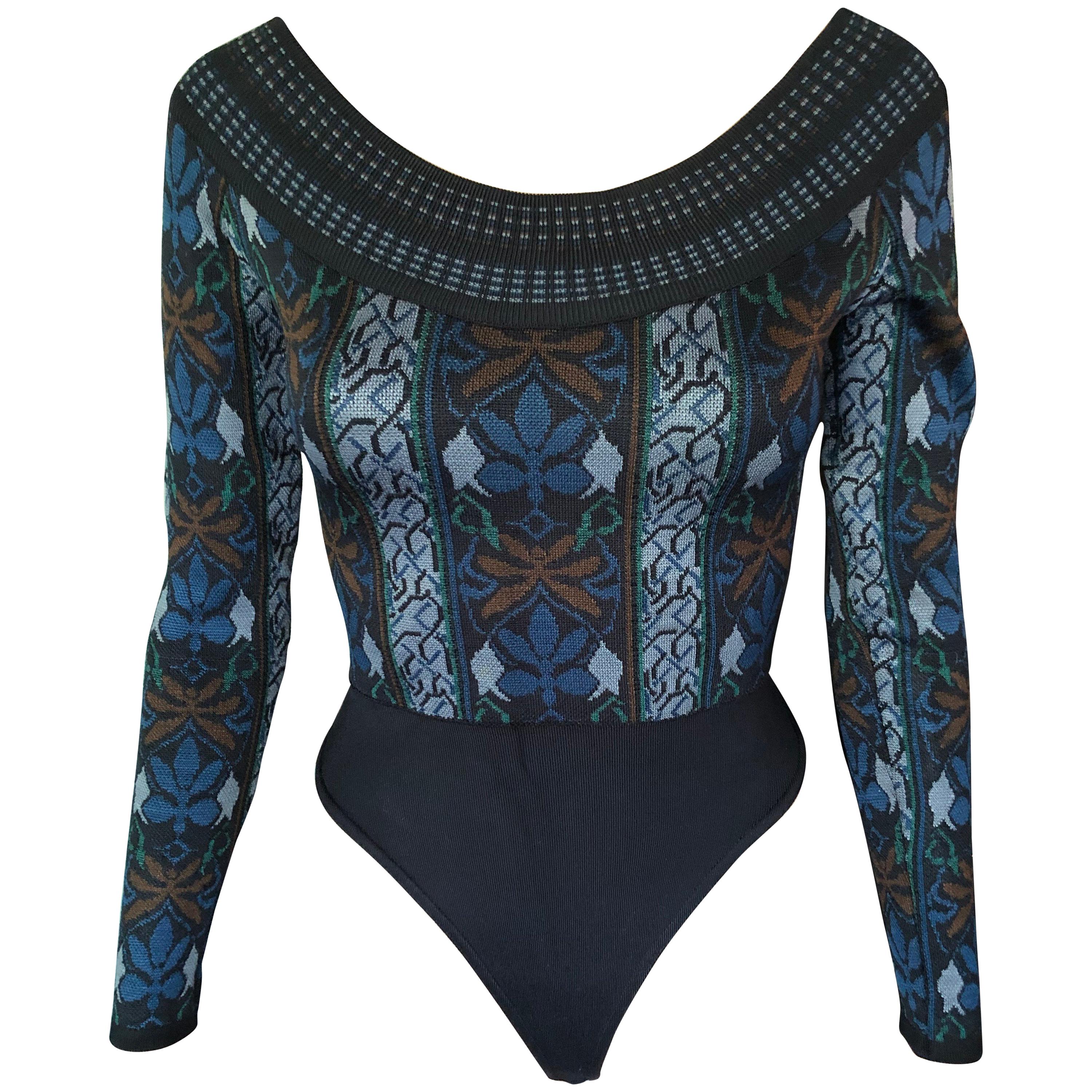 Azzedine Alaia F/W 1990 Vintage Knit Bodysuit