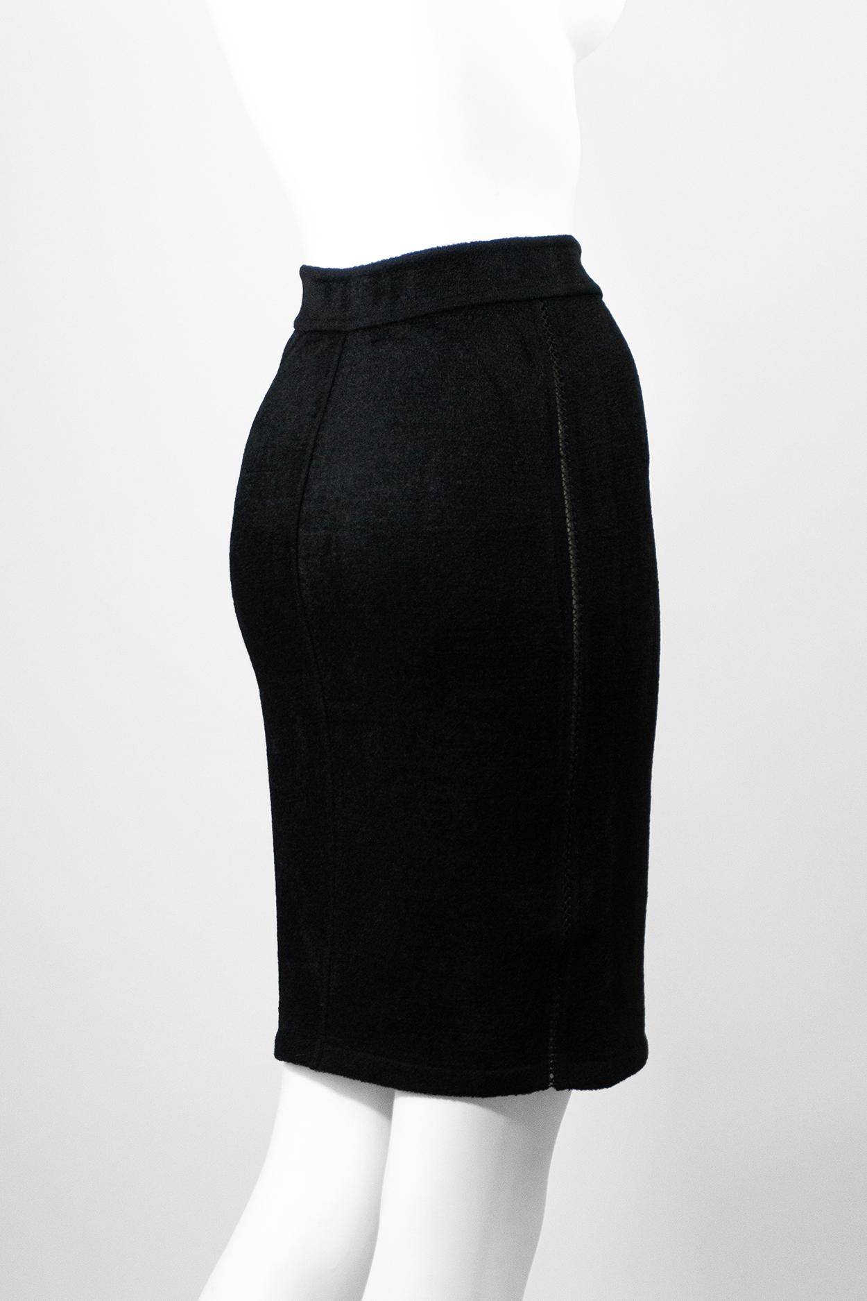 AZZEDINE ALAÏA F/W 1991 Textured Sculpting Skirt In New Condition For Sale In Berlin, BE