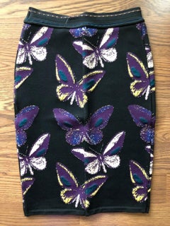 Azzedine Alaia F/W 1991 Vintage Butterfly Fitted Skirt