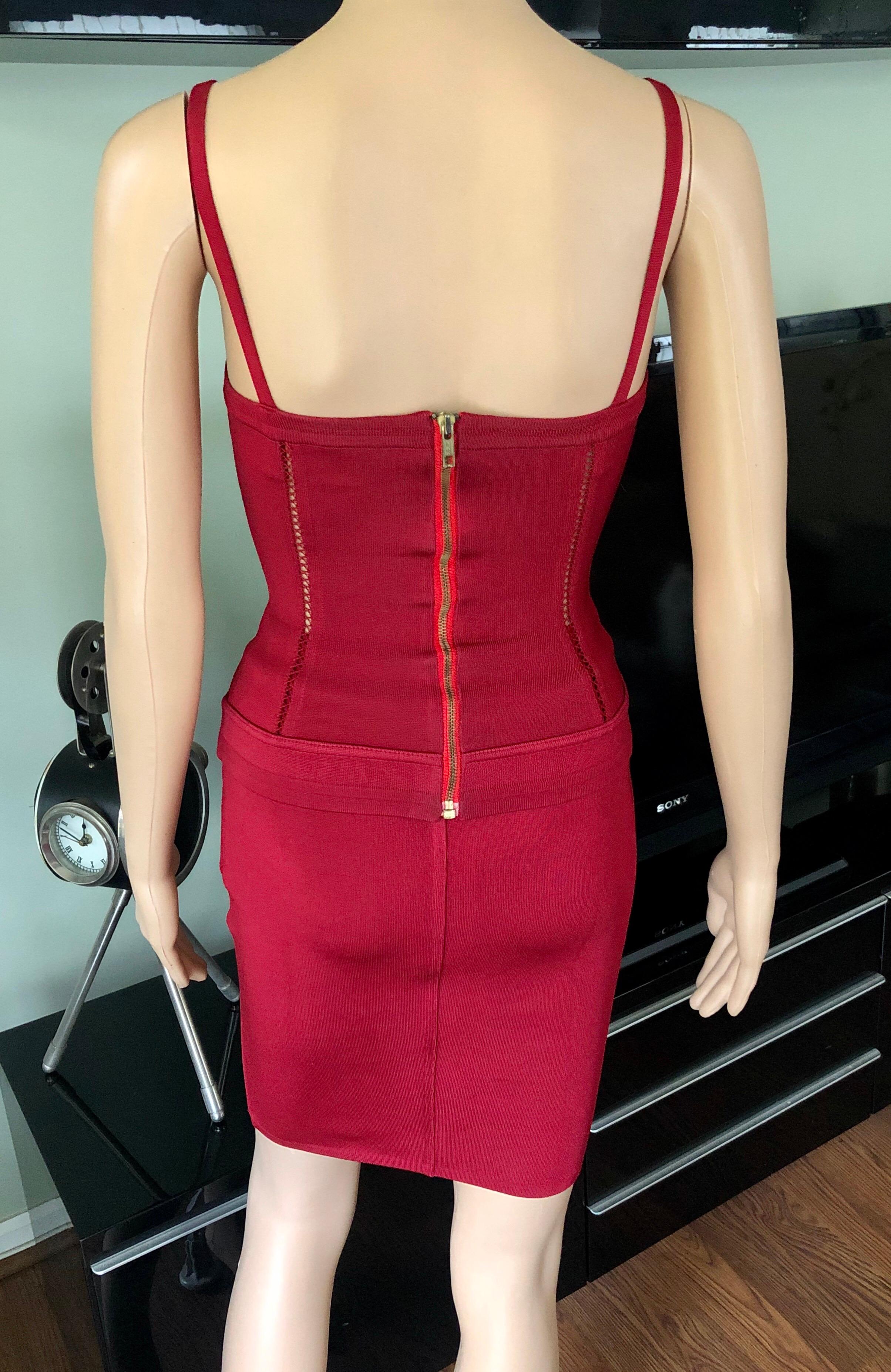Azzedine Alaia F/W 1991 Vintage Rock und Bustier Korsett Top 2 Stück Set im Angebot 4