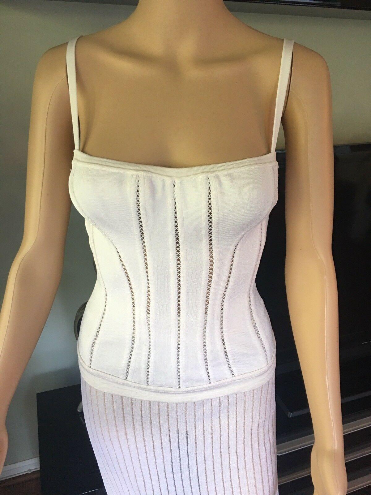 Azzedine Alaia F/W 1991 Vintage Skirt and Bustier Top 2 Piece Set  In Good Condition In Naples, FL