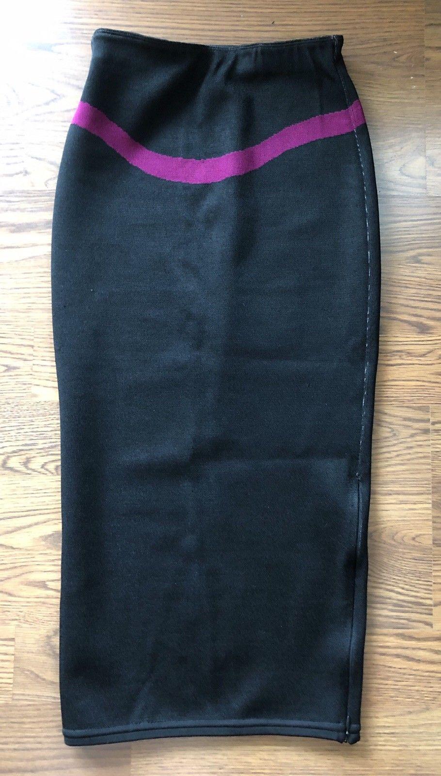 Women's Azzedine Alaia F/W 1992 Runway Vintage Bow Ribbon Fitted Skirt 