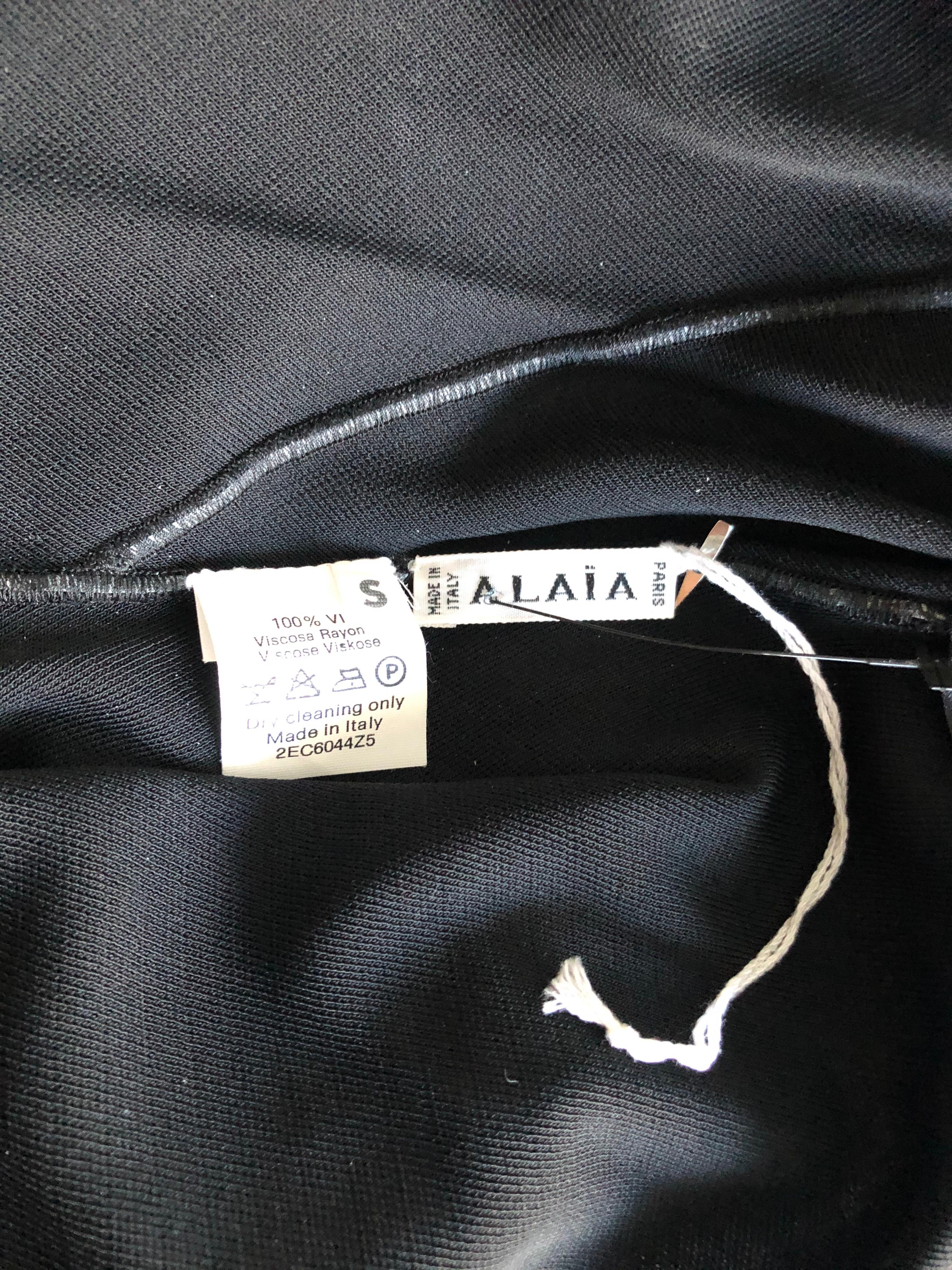 Azzedine Alaïa F/W 2001 Semi-Sheer Black Gown Maxi Dress 3