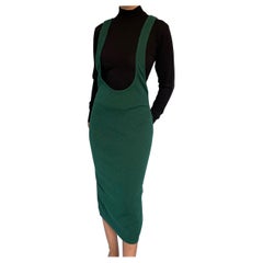 Vintage Azzedine Alaïa Fall 1988 Runway Pinafore Dress & Bodysuit Set