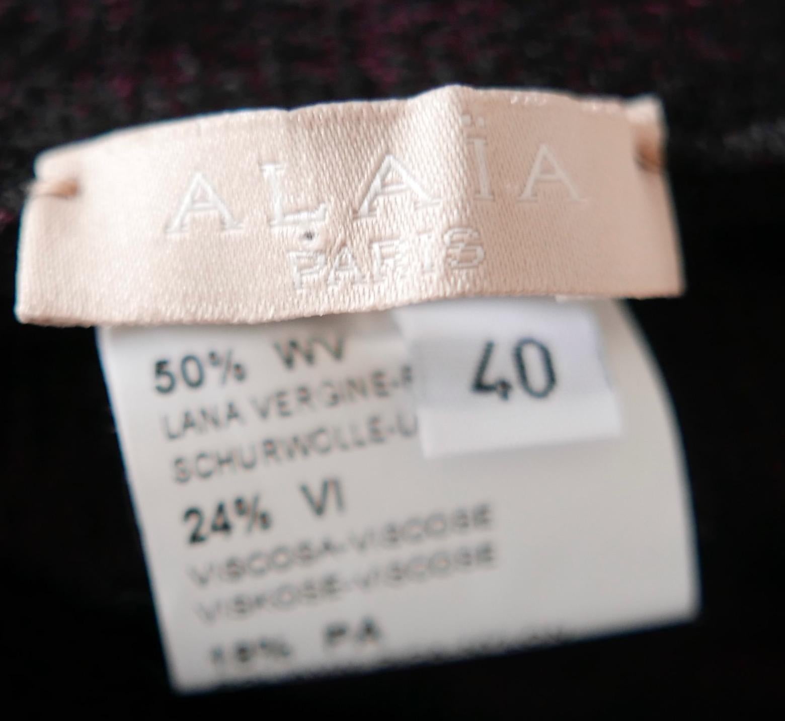 Azzedine Alaïa Fall 2010 Textured Wool Skater Dress For Sale 1