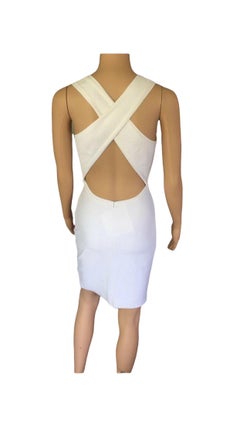 Azzedine Alaia Fitted Open Back White Dress