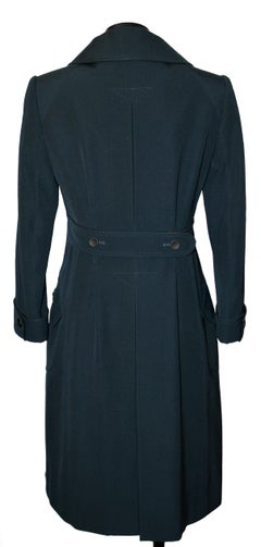 Azzedine Alaïa Fitted Wool Double-breasted Prussian Blue Coat
