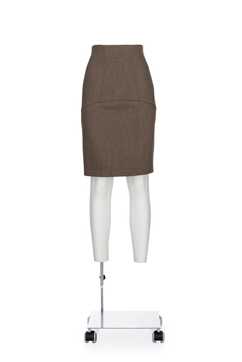 AZZEDINE ALAÏA FW 87 iconic and rare wool tweed set In Good Condition For Sale In Milano, MILANO