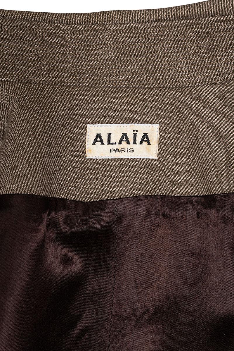 Women's or Men's AZZEDINE ALAÏA FW 87 iconic and rare wool tweed set For Sale