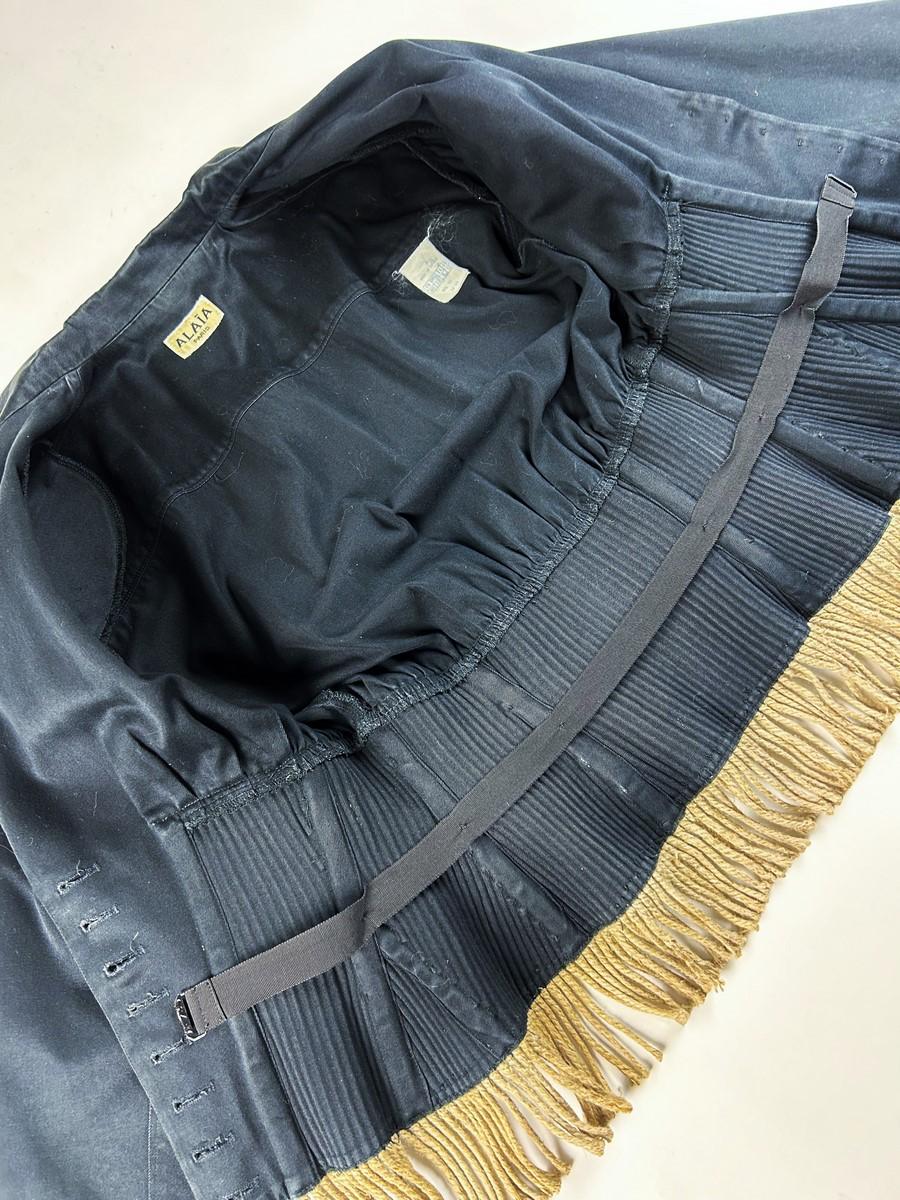 Azzedine Alaïa Haute Couture jacket in black cotton and twine - France Circa 198 7
