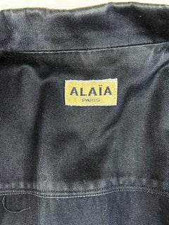 Azzedine Alaïa Haute Couture jacket in black cotton and twine - France Circa 198