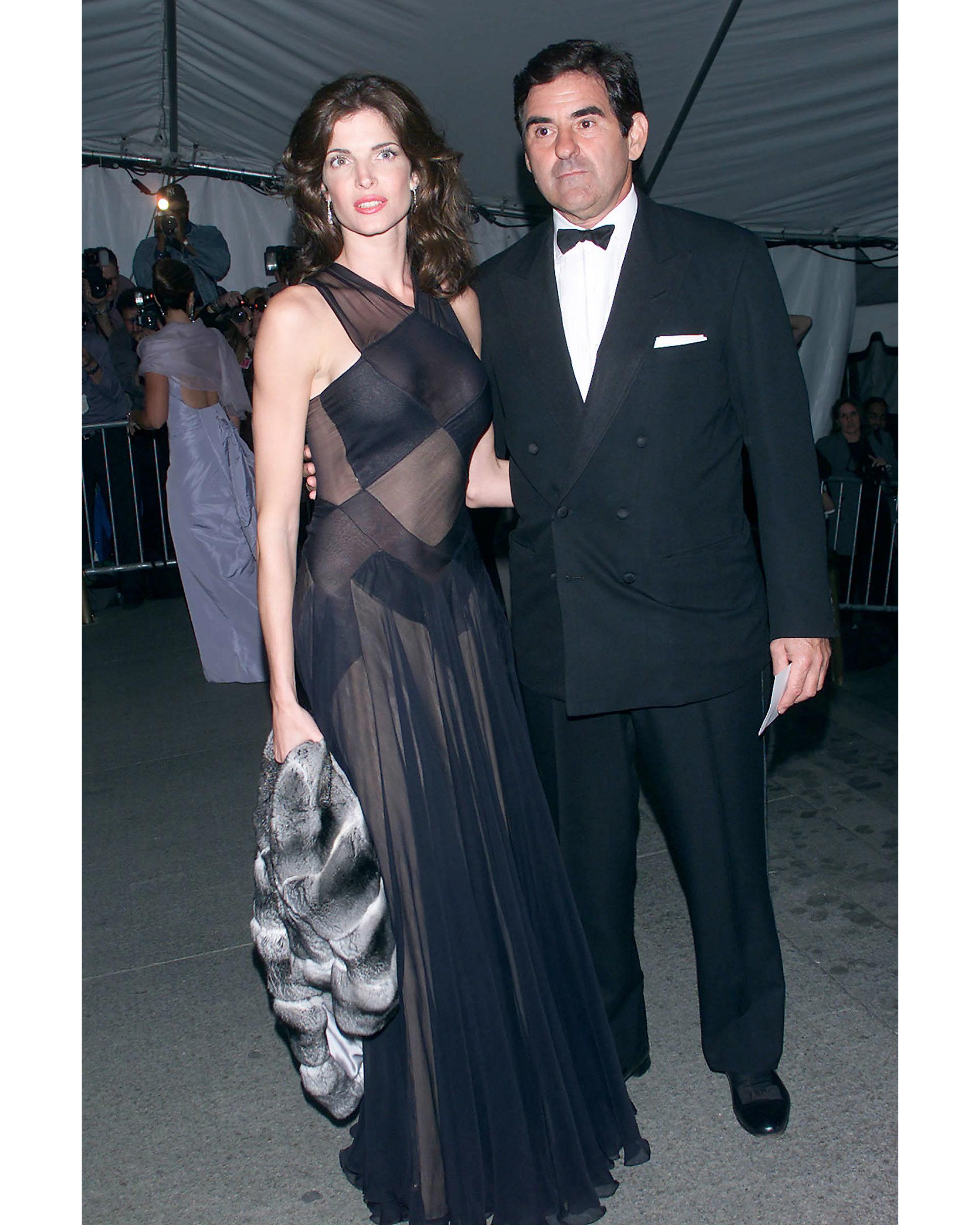 Azzedine Alaia Haute Couture navy silk evening dress, ss 1997 12