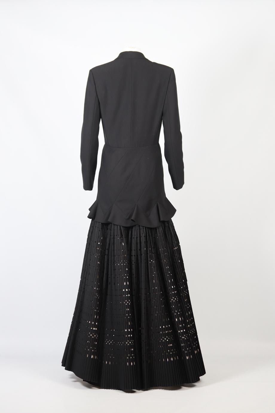 Azzedine Alaïa Haute Couture Wool Blend Gown Large In Excellent Condition For Sale In London, GB