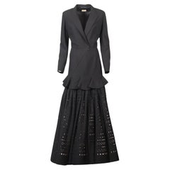 Azzedine Alaïa Haute Couture Wool Blend Gown Large