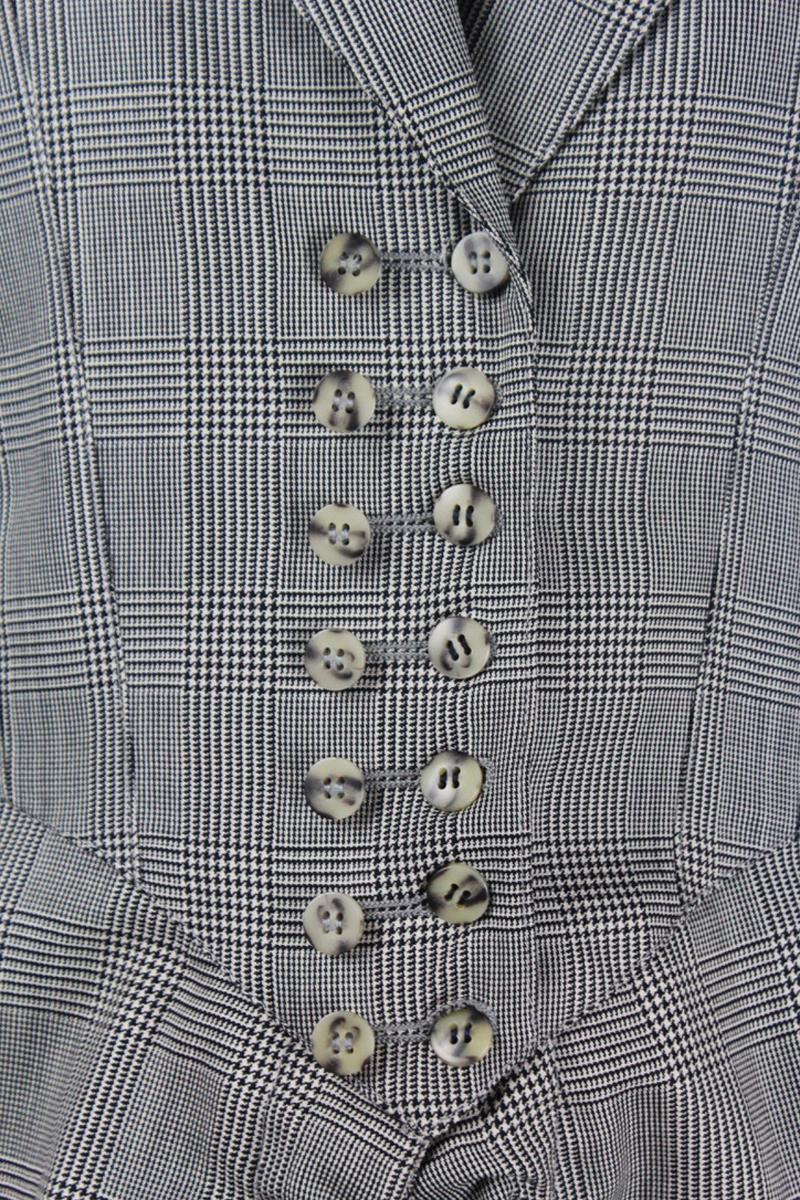 Azzedine Alaia Spielsuit mit Hahnentrittmuster H/W 1988 im Angebot 1