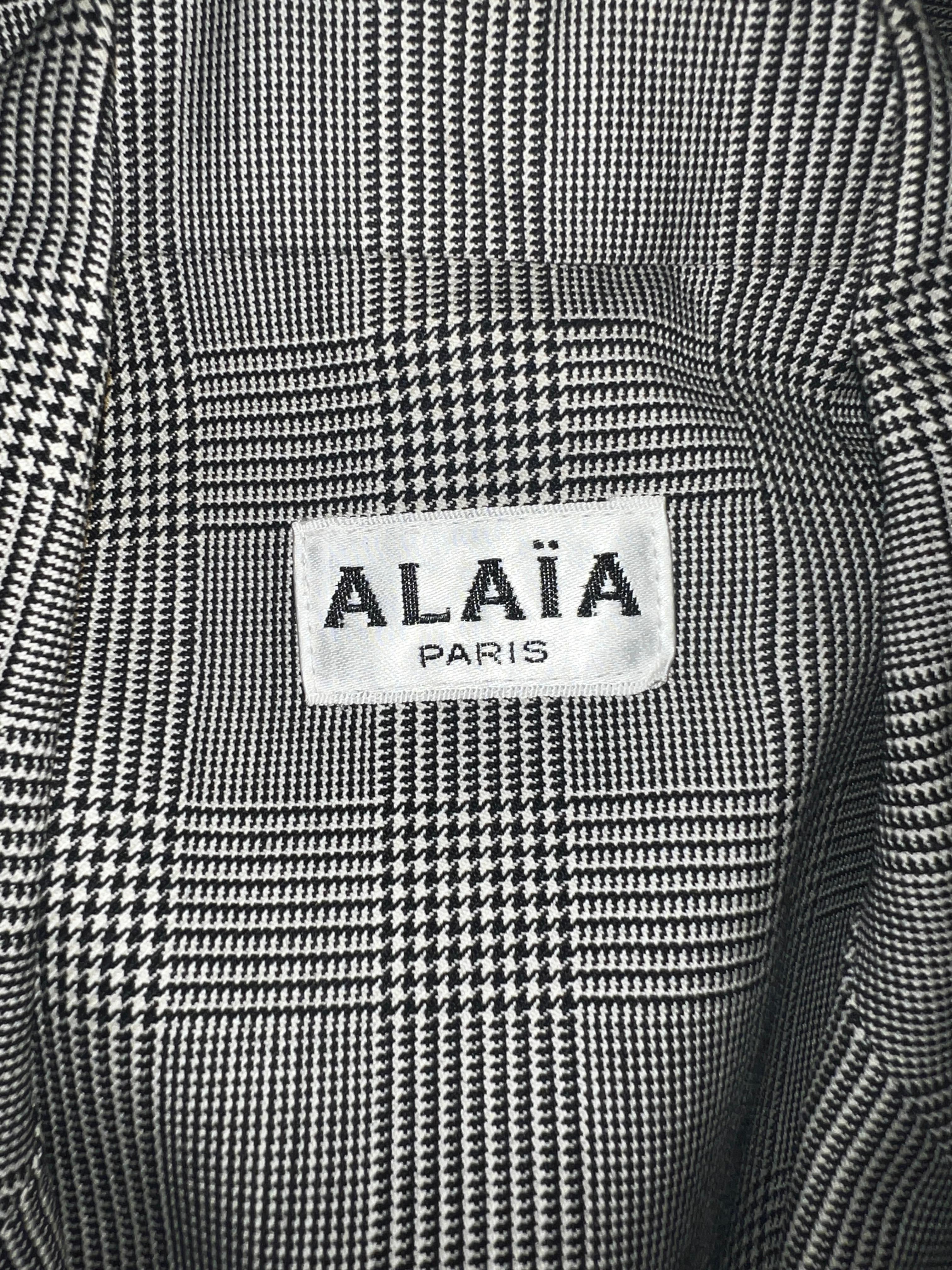 Azzedine Alaia Spielsuit mit Hahnentrittmuster H/W 1988 im Angebot 2
