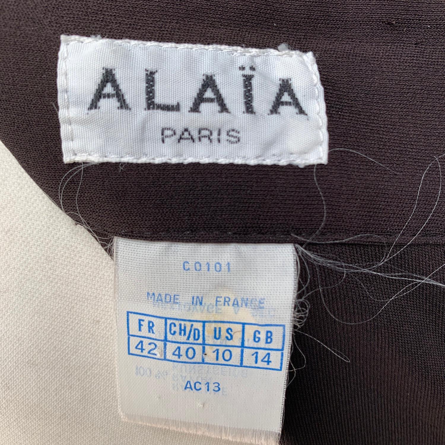 Azzedine Alaia Iconic Vintage 1980s Brown Hooded Backless Dress Size 42 4