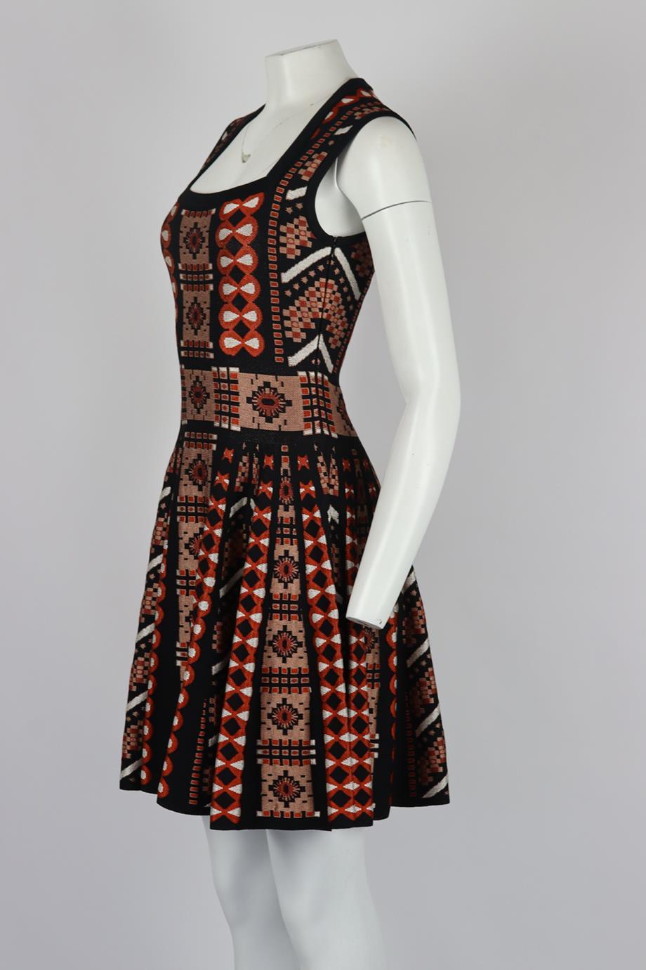 Azzedine Alaïa Jacquard Knit Mini Dress Fr 40 Uk 12 In Excellent Condition In London, GB